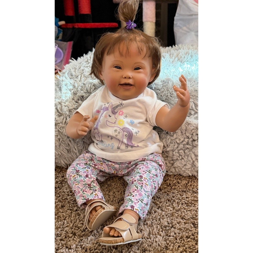 Paradise Galleries Down's Syndrome Baby Gigi Reborn Baby + Tons Of Accessories